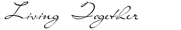 Living Together font preview